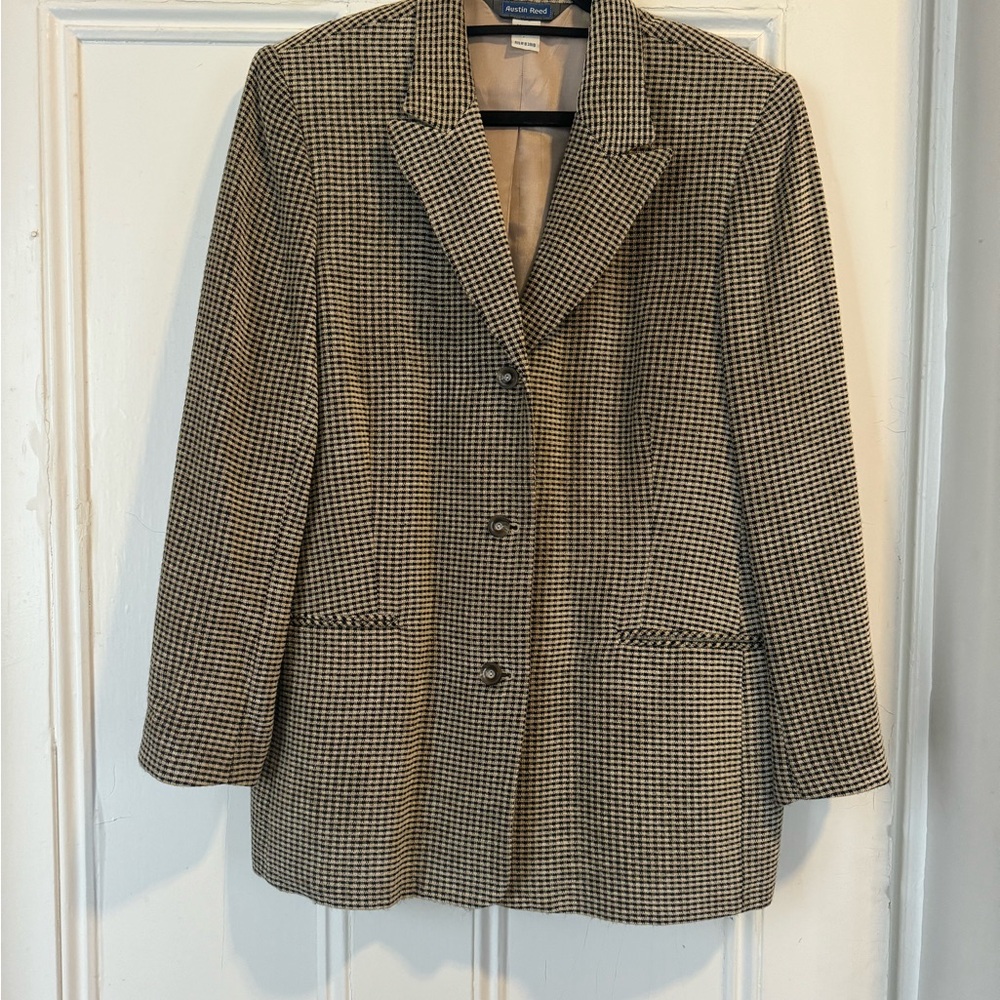 Vintage Classic Houndstooth Blazer